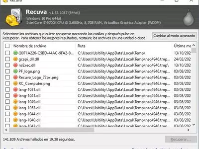 Recuva screenshot 3