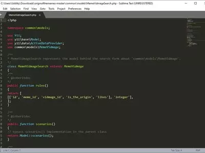 Sublime Text screenshot
